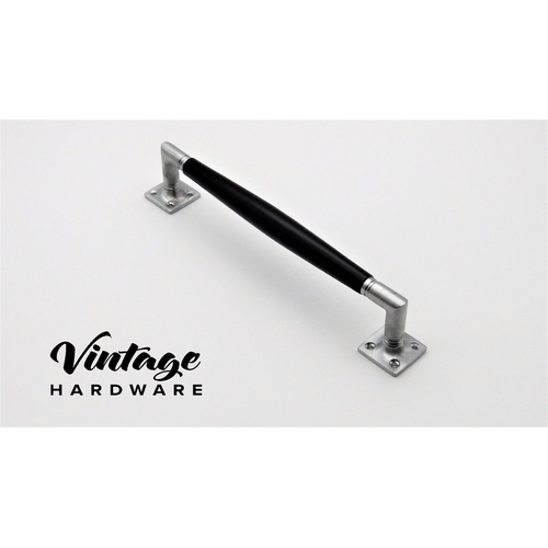 SATIN CHROME, ROSEWOOD - BLACK TIMBER, PULL HANDLE