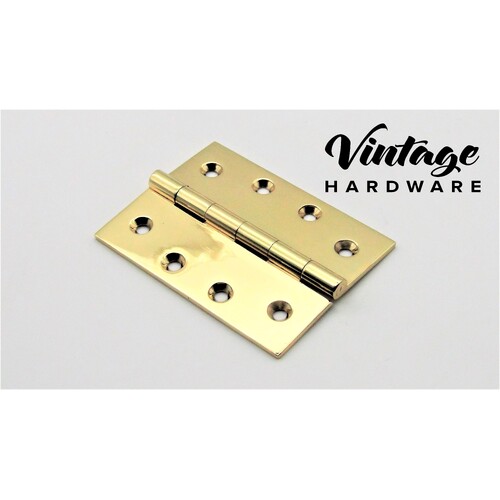 POLISHED BRASS, FIXED PIN, SOLID BRASS, HINGE