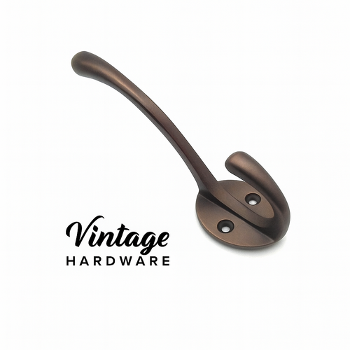 ANTIQUE BRASS, STANDARD HAT & COAT HOOK