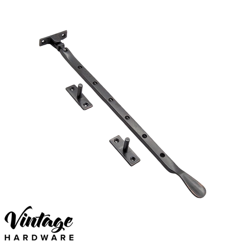 ANTIQUE COPPER, BASE FIX, CASEMENT WINDOW STAY
