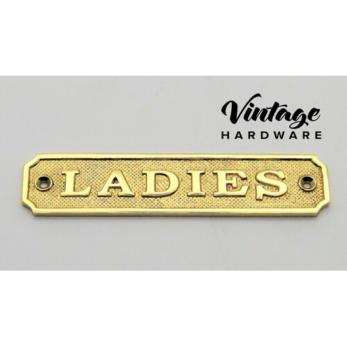 POLISHED BRASS, 'LADIES' SIGN