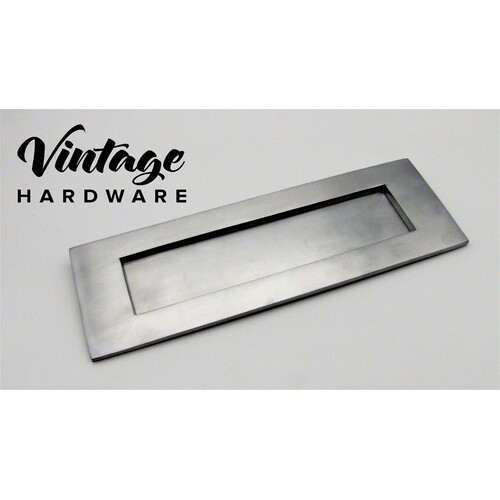 SATIN CHROME, LETTER PLATE - SOLID BRASS