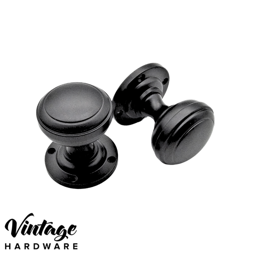 MATT BLACK, COLONIAL KNOB SET
