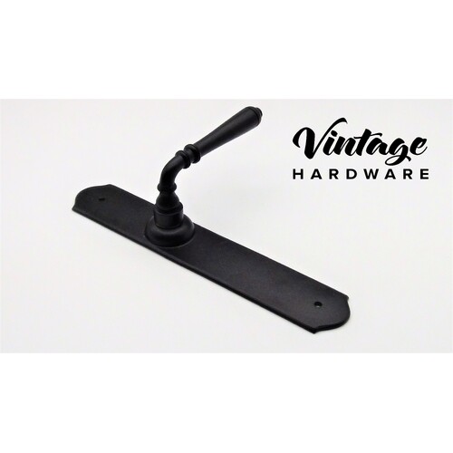 MATT BLACK, REGENCY BRASS LONGPLATE LATCH DOOR HANDLE