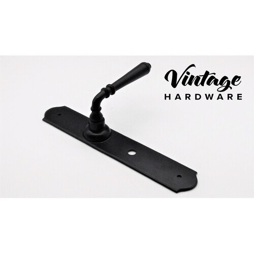 MATT BLACK, REGENCY BRASS LONGPLATE PRIVACY DOOR HANDLE