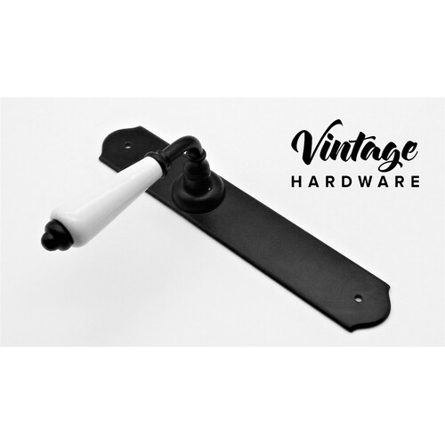 MATT BLACK, IRON, WHITE PORCELAIN, REGENCY PORCELAIN (IRON), LATCH DOOR HANDLE