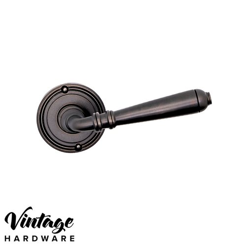 ANTIQUE BRASS, VILLA, LEVER ON ROSE, DOOR HANDLE