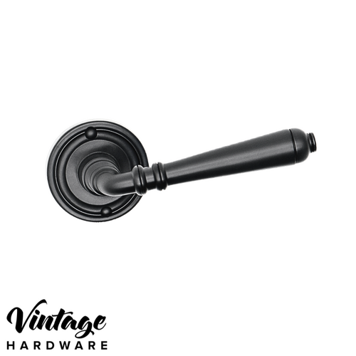 MATT BLACK, VILLA, LEVER ON ROSE, DOOR HANDLE