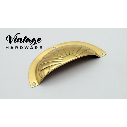 SHEET BRASS, POLISHED BRASS, FLUTED, DRAWER PULL