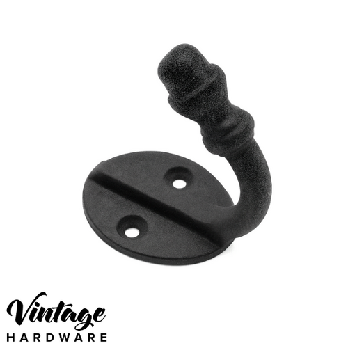 CAST IRON, ANTIQUE FINISH ON IRON, ROBE HOOK