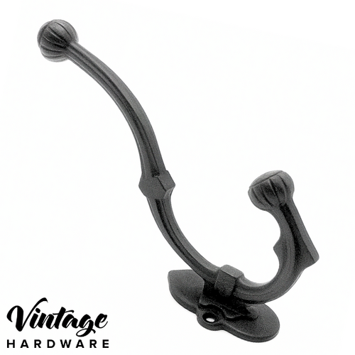 CAST IRON, ANTIQUE FINISH ON IRON, GOTHIC HOOK 