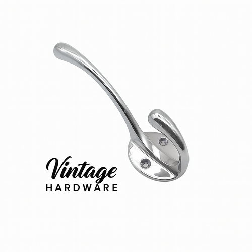 CHROME PLATE STANDARD SMALL, HAT & COAT HOOK