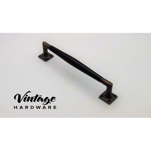 ANTIQUE BRASS, ROSEWOOD - BLACK TIMBER, PULL HANDLE [Size: 250x32mm P55mm]