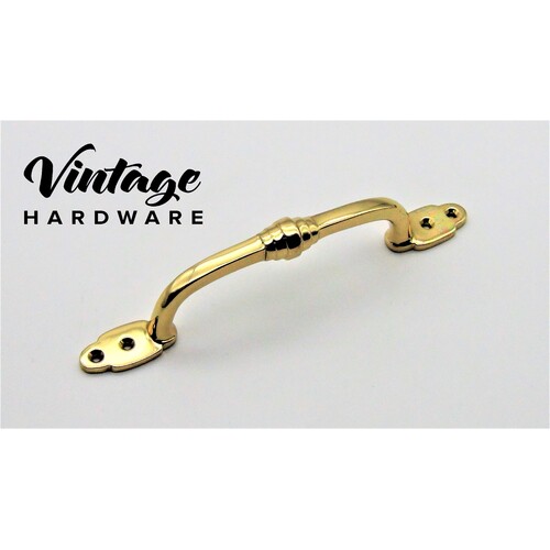 POLISHED BRASS, BANDED PULL HANDLE
