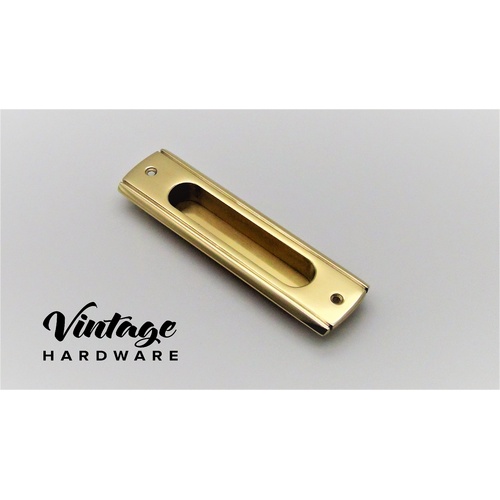 POLISHED BRASS, TRADITIONAL FLUSH PULL HANDLE