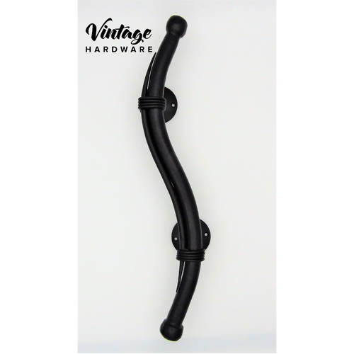 MATT BLACK, IRON, LARGE PULL HANDLE