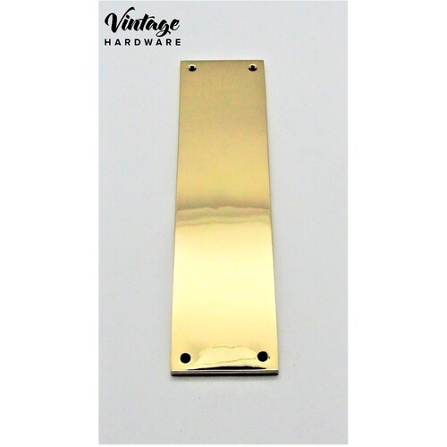 POLISHED BRASS, VICTORIAN, PUSH PLATE