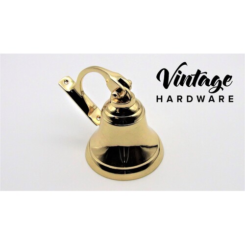 POLISHED BRASS, SHIPS BELL SMALL 100mm DIAMETER