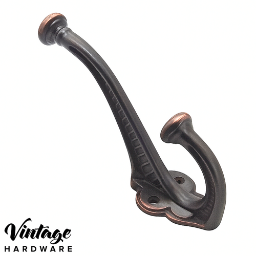 ANTIQUE COPPER, EDWARDIAN HAT & COAT HOOK