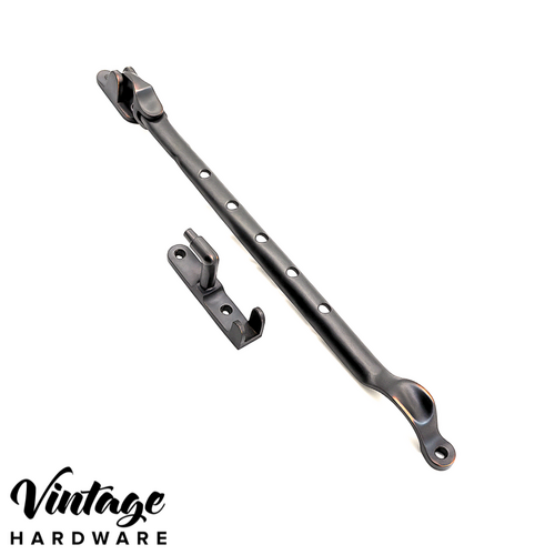 ANTIQUE COPPER, SIDEMOUNT, CASEMENT WINDOW STAY