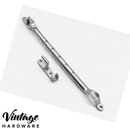 SATIN CHROME, SIDEMOUNT, CASEMENT WINDOW STAY