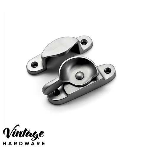 SATIN CHROME, CLASSIC, SASH FASTENER - SOLID BRASS